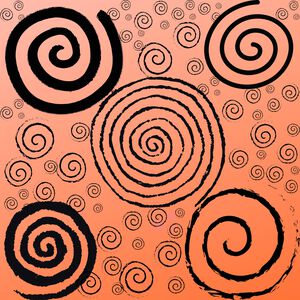 Going in Circles-Orange Black