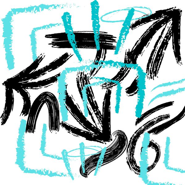Pointless Direction-Teal Black Print