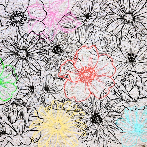 Flower Collage Light Print