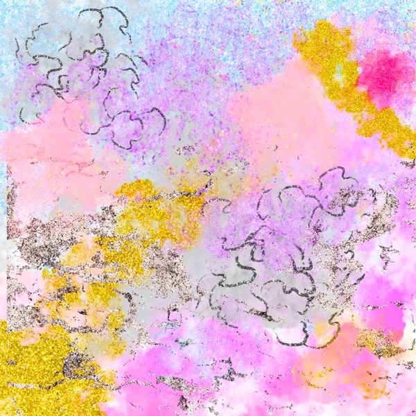 Metallic abstract Print
