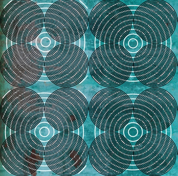 Spirals Blue Print