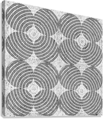 Grayscale Circles Canvas Print