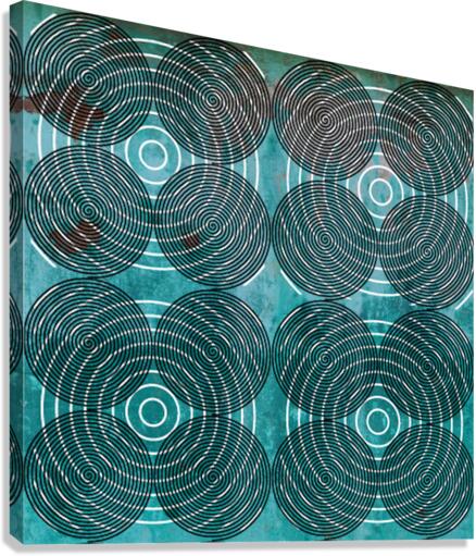 Spirals Blue Canvas Print