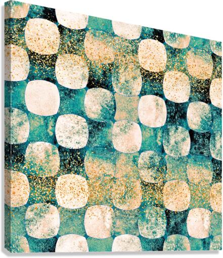 Teal Gold Canvas Print