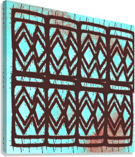 Brown Blue Rustic Canvas Print