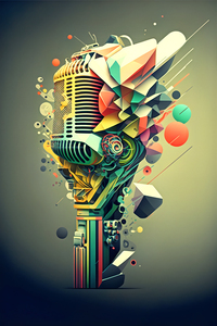Wallpaper or poster with musical design for concerts festivals or musical events.