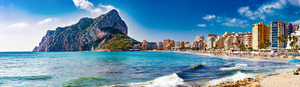 Scenic Spain beach sunset.