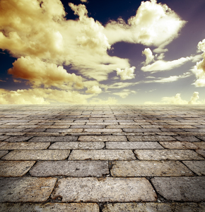 Tile and stone floor background.