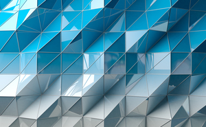 Blue squared and triangle background geometric design