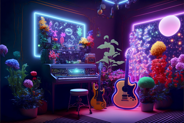 Futuristic high fidelity acoustic sound system. Ai generated. by Carlos Castilla