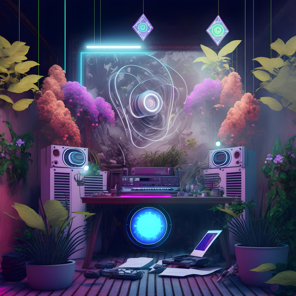 Futuristic high fidelity acoustic sound system. Ai generated. by Carlos Castilla
