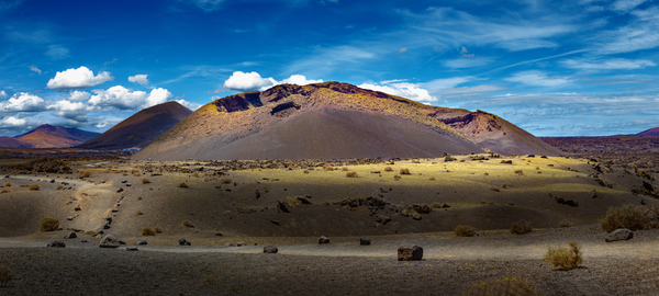 Volcanic landscape at Timanfaya National Park Lanzarote Island by Carlos Castilla