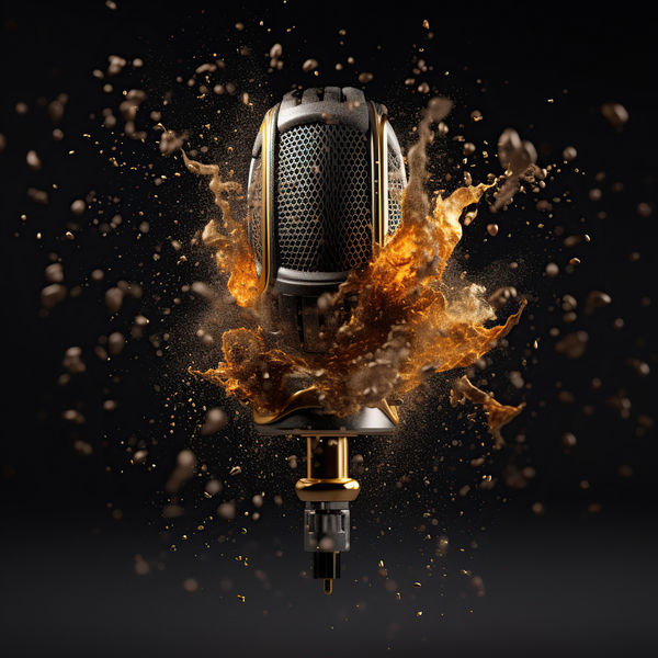 microphone splashing Print