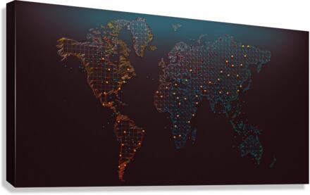world front Canvas Print