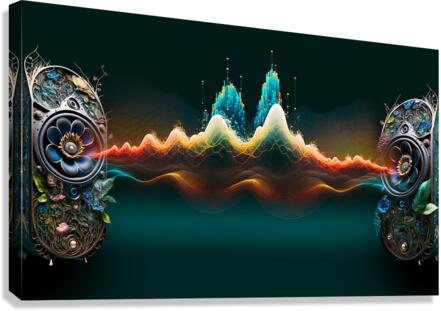 powerful sound waves Canvas Print