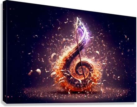 Musical explosion.Ai generated. Canvas Print