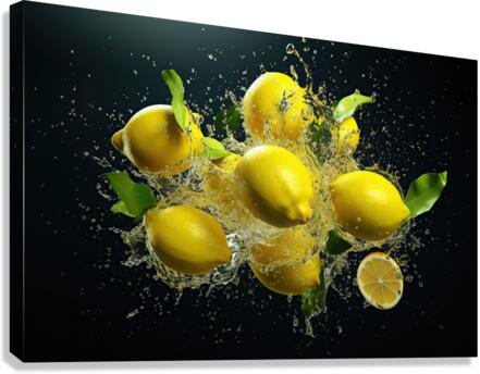 lemons crashing Canvas Print
