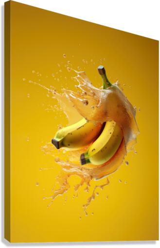 bananas crashing Canvas Print