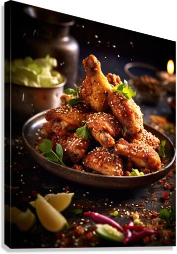 Crispy chicken wings Juicy Canvas Print