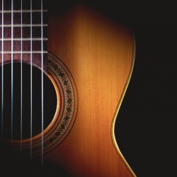 Classic guitar detail.Spanish guitar and music background.Spanish culture.