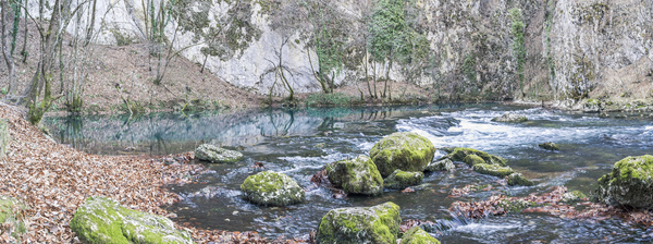 Panorama of river Una source by Jurica Tomic Svarun