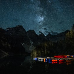 Moraine Lake under the Milky Way