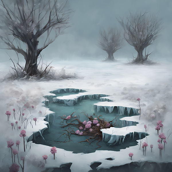 Chiaroscuro Blossoms: The Dance of Light and Shadow Print