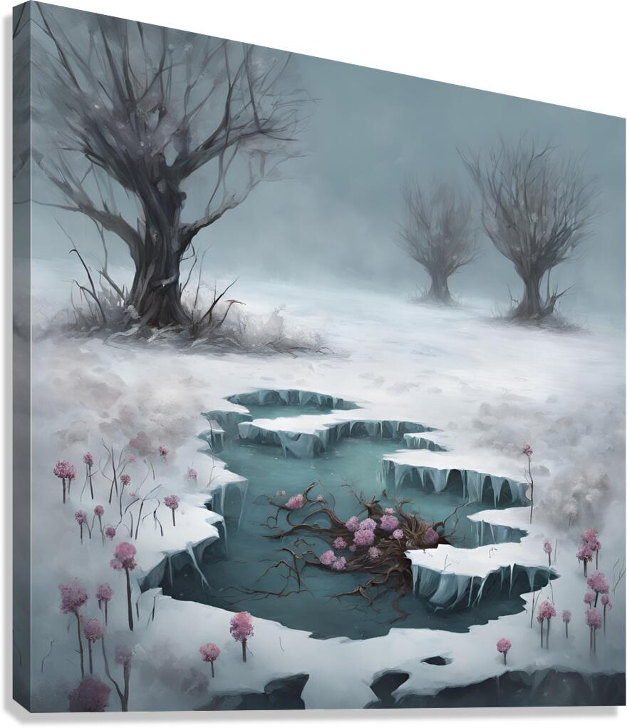 Chiaroscuro Blossoms: The Dance of Light and Shadow Canvas Print