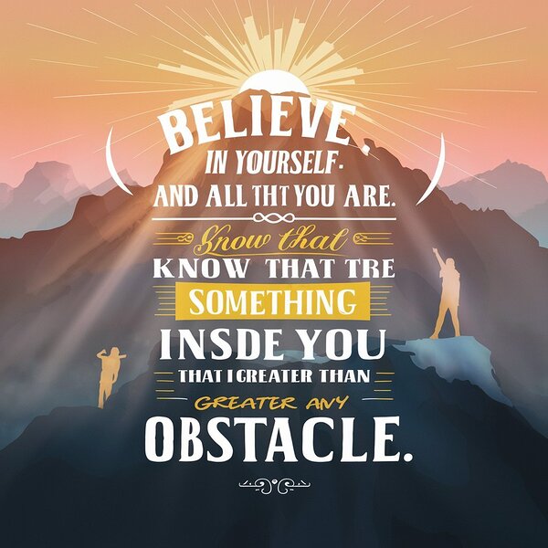 create an inspiring and motivational image with t Print