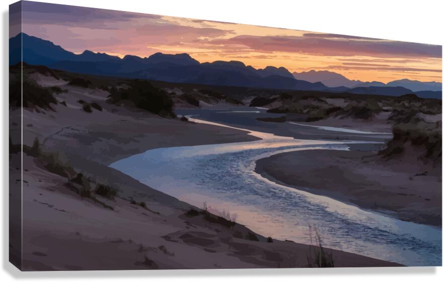 the desert river Canvas Print