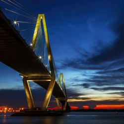 Cooper River Bridge at Sunset - Portrait