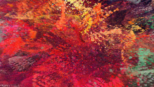 Red Cosmic Explosion Print