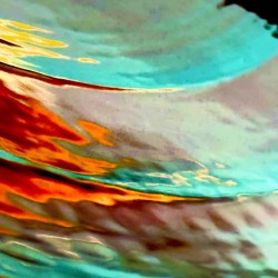 Turquoise Orange Waves