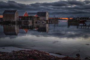 Blur Rock Harbour at sunrise