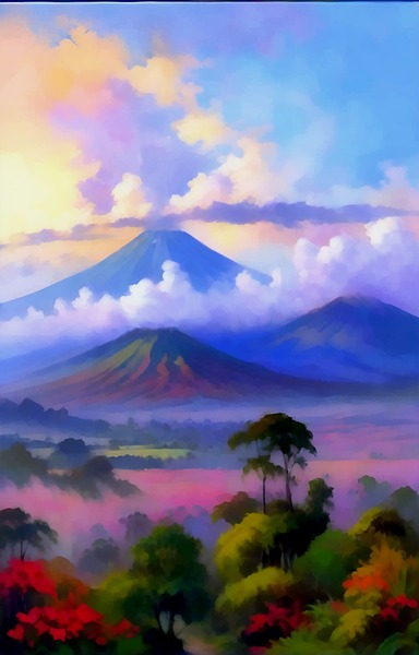 East Java landscape art10k1 Print