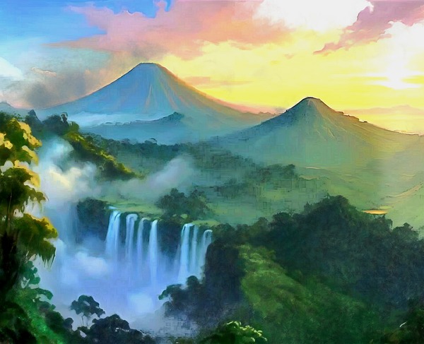 East Java landscape art16k2 Print