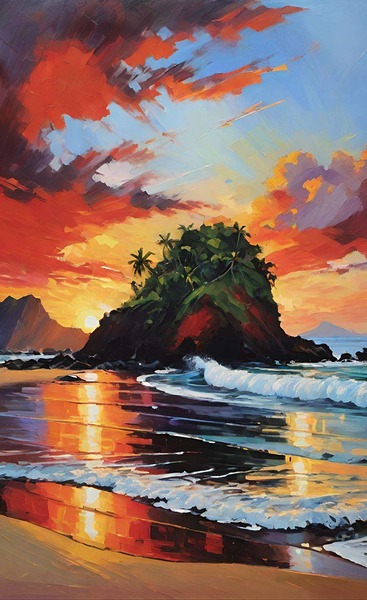 Red Island Beach Banyuwang 16k2 Print