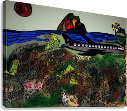 Traveling by Plane Canvas Print