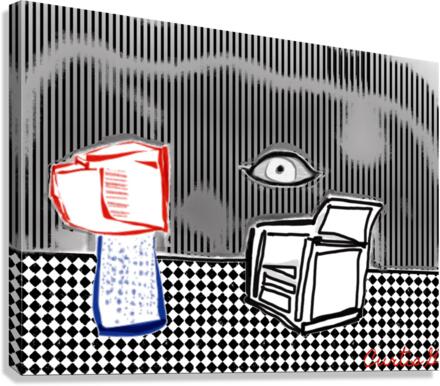 TV and  Eye Canvas Print