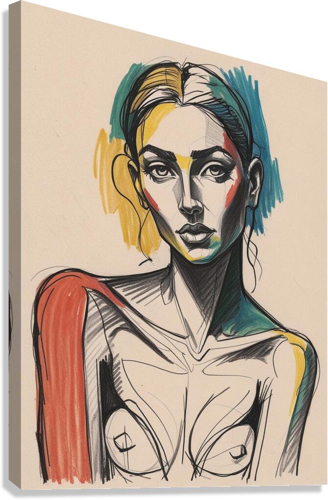 Abstract Bust Canvas Print