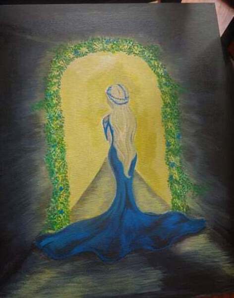 Maiden in Blue Print