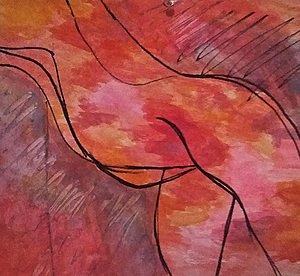 Abstract Modern Art Painting Print Mixed Media Collage Wall Art for Home Décor Unique Original Christmas Gift By Acclaimed Artist Kate Colson 1