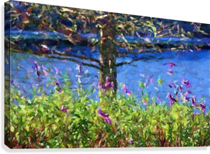 Waterside Landscape Canvas Print