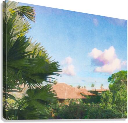 Bali Rooftops Canvas Print