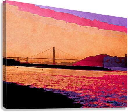 Golden Gate Algorithm Canvas Print
