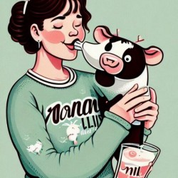 Drinking milk straight from the source