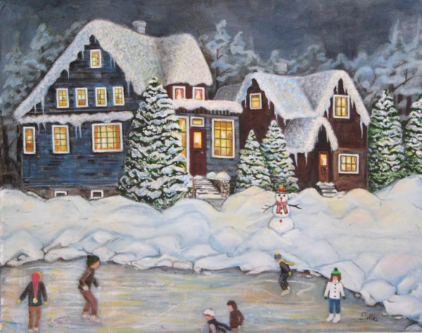 Skate Pond Print