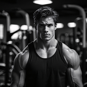 Unbreakable Focus – Black and White Gym Warrior