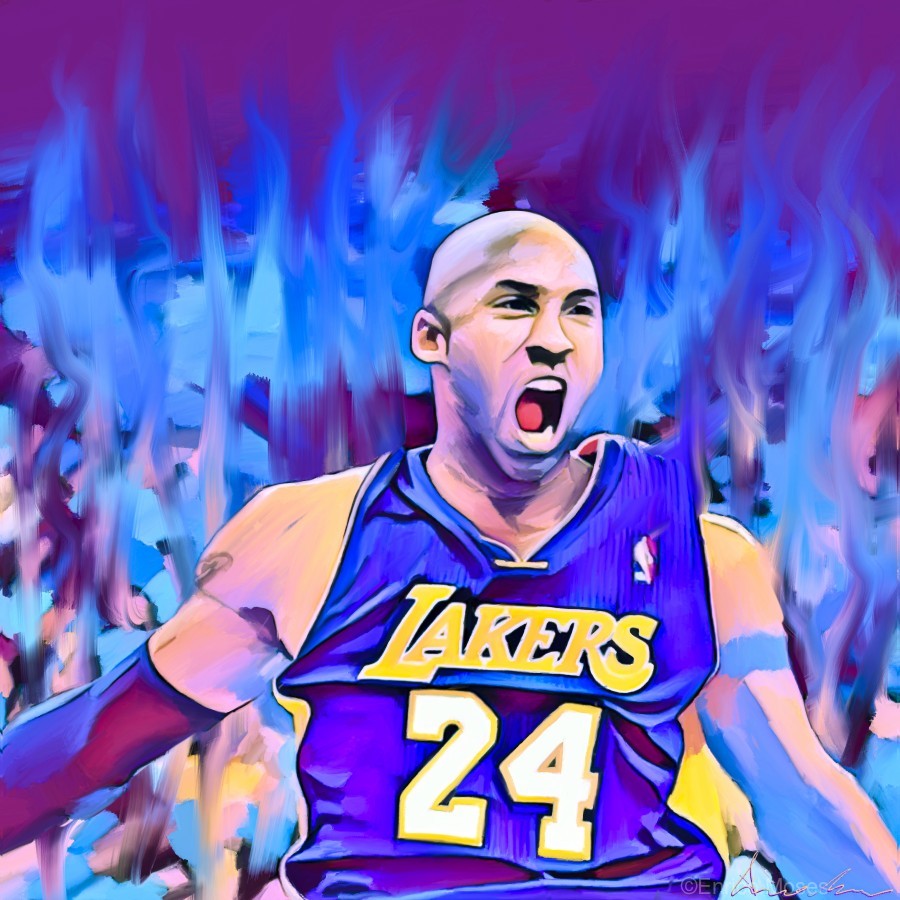 Lakers Mamba Forever Painting Kobe Black Mamba Forever By Enrico