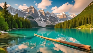 Majestic Alpine Lake and Mountain Reflection